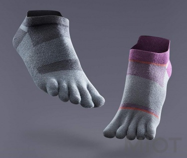Шкарпетки 90FUN Coolmas Sports Five Finger Socks 2 pairs Grey 35-39